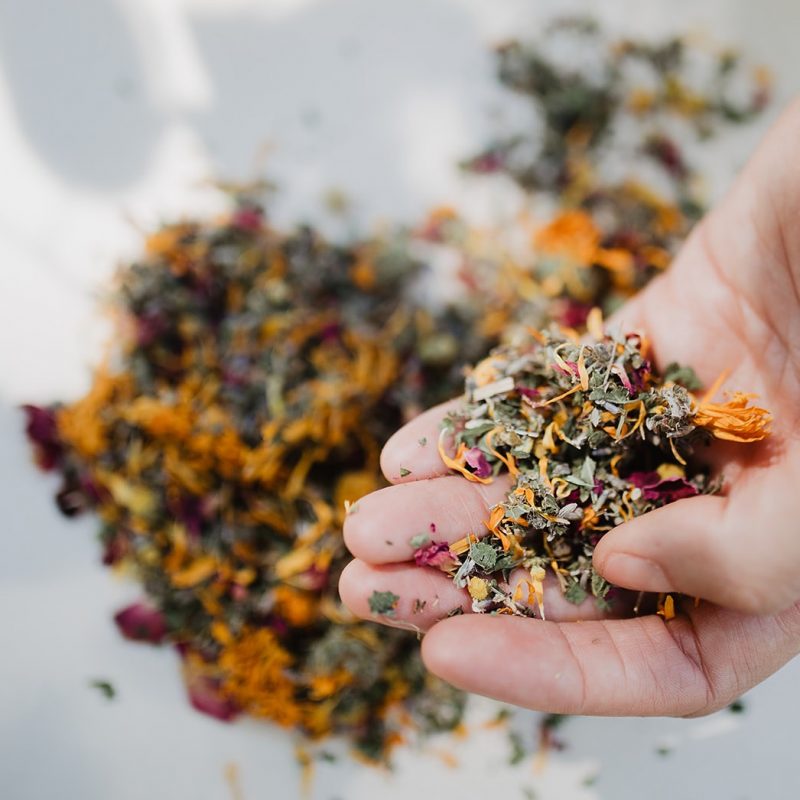 kruiden zwanger kamille calendula framboosblad
