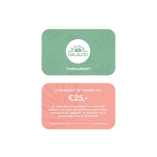 cadeaubon zwanger kraamtijd dalalou waarde 25