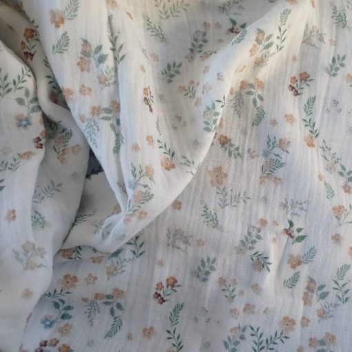 close-up hydrofiele doek print bloemetjes