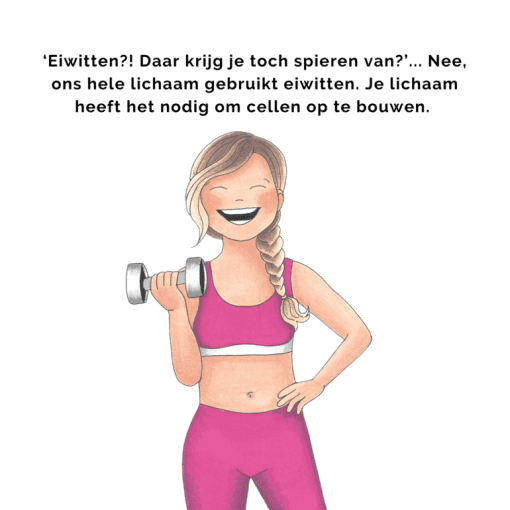 vrouw sport info eiwitten