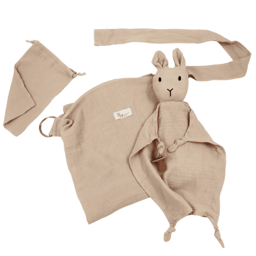 borstvoedingsdoek met knuffeldoek konijn set